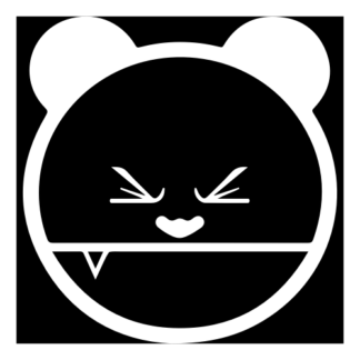 Mad Panda Decal (White)